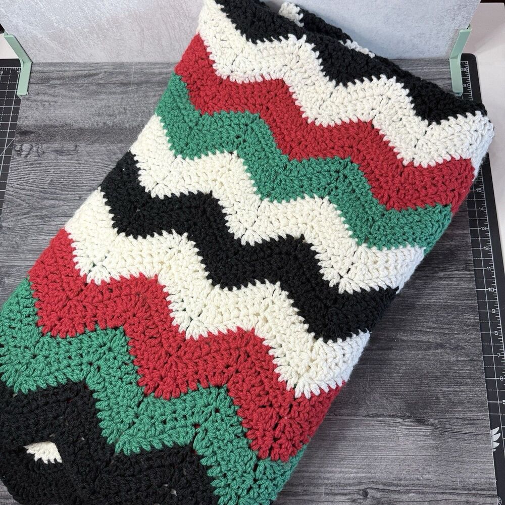 handmade crochet blanket afghan 59” X 71”